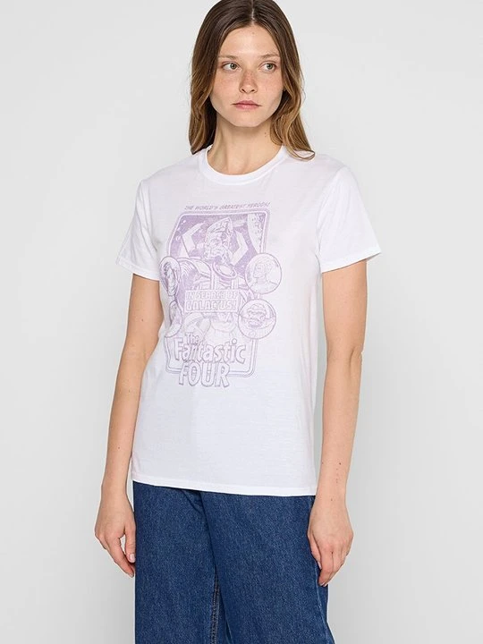 Zdjęcie produktu T-shirt z nadrukiem Marvel biały