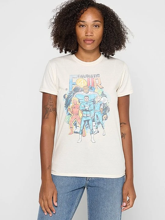 Zdjęcie produktu T-shirt z nadrukiem Marvel mleczny
