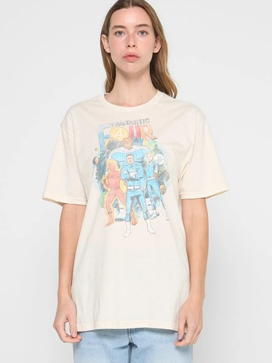 Zdjęcie produktu T-shirt z nadrukiem Marvel beżowy