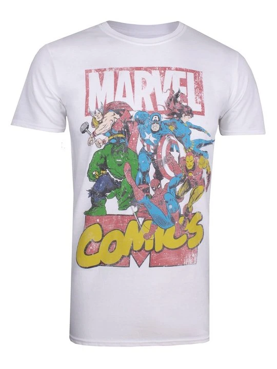 Zdjęcie produktu T-shirt z nadrukiem Marvel biały