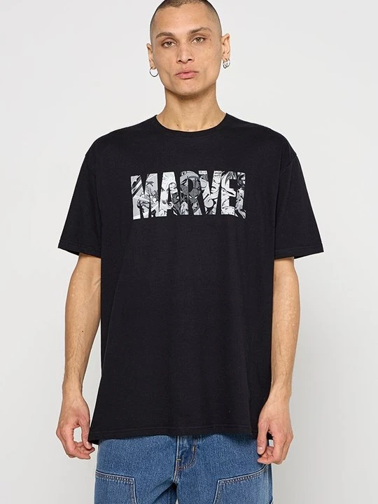 Zdjęcie produktu T-shirt z nadrukiem Marvel czarny