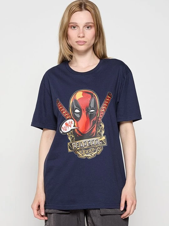 Zdjęcie produktu T-shirt z nadrukiem Marvel granatowy