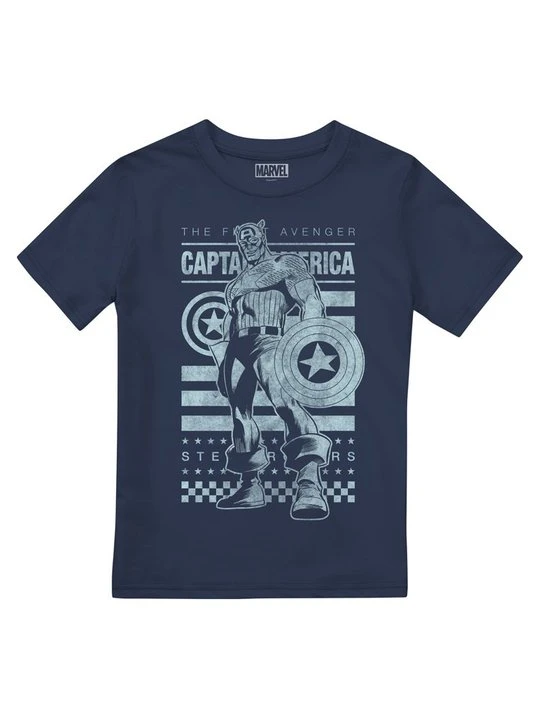 Zdjęcie produktu T-shirt z nadrukiem Marvel granatowy