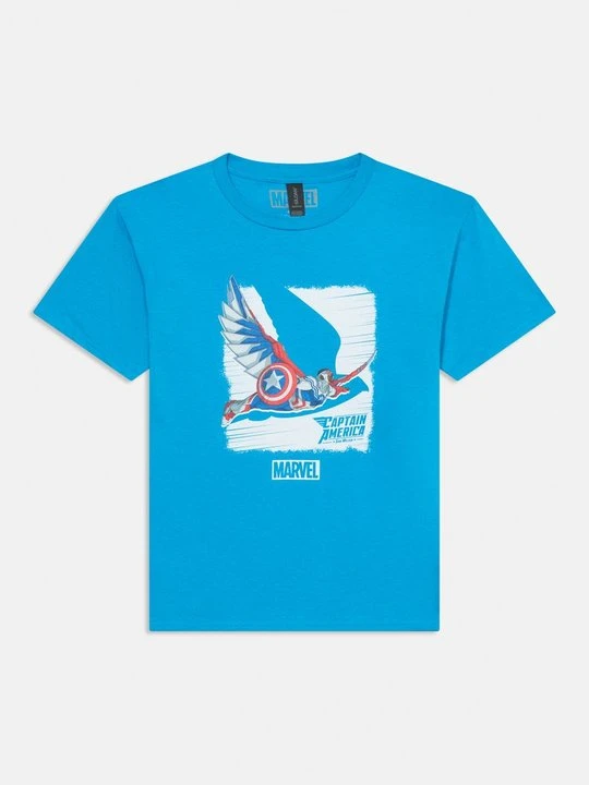Zdjęcie produktu T-shirt z nadrukiem Marvel niebieski
