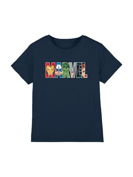 Zdjęcie produktu T-shirt z nadrukiem Marvel granatowy