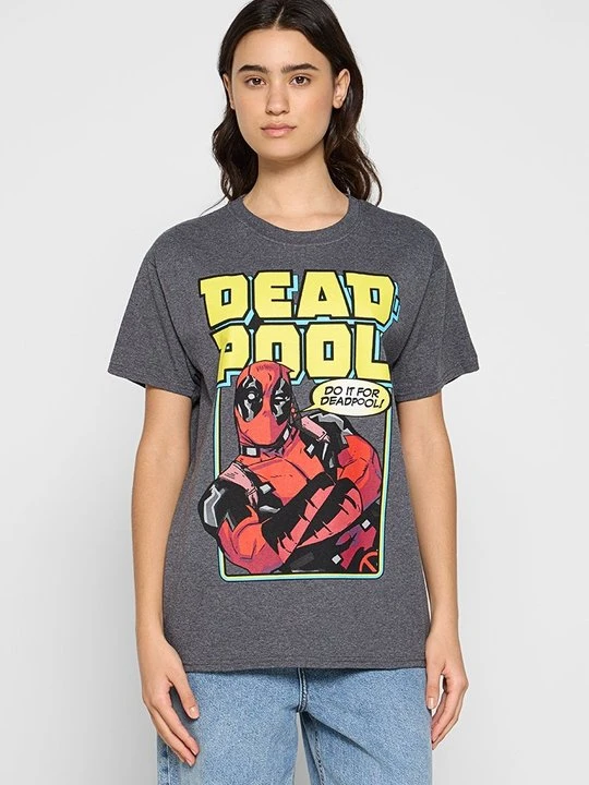 Zdjęcie produktu T-shirt z nadrukiem Marvel ciemnoszary