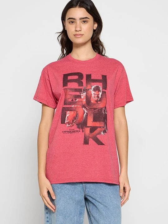 Zdjęcie produktu T-shirt z nadrukiem Marvel czerwony
