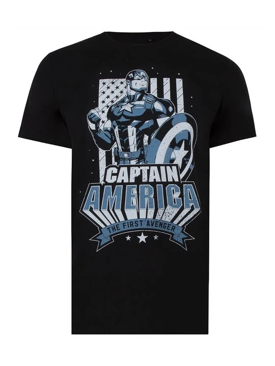 Zdjęcie produktu T-shirt z nadrukiem Marvel czarny