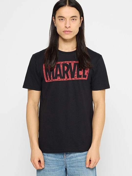 Zdjęcie produktu T-shirt z nadrukiem Marvel czarny