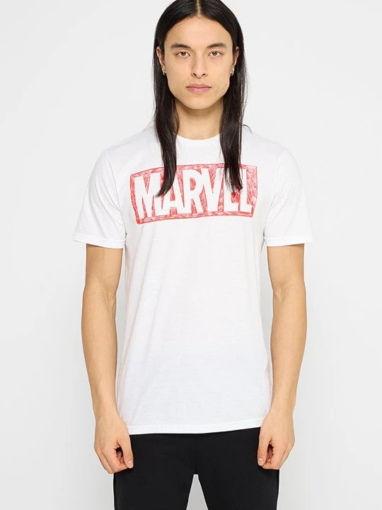 Zdjęcie produktu T-shirt z nadrukiem Marvel biały