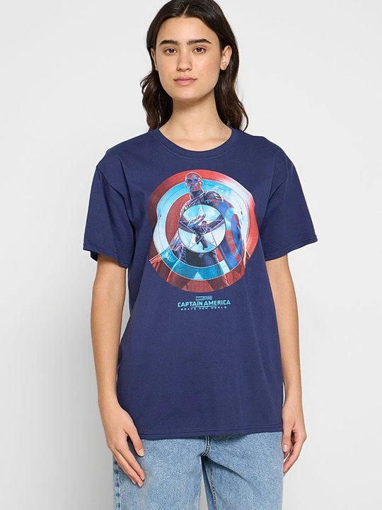 Zdjęcie produktu T-shirt z nadrukiem Marvel granatowy