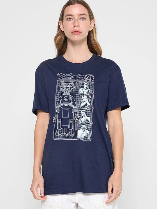 Zdjęcie produktu T-shirt z nadrukiem Marvel granatowy