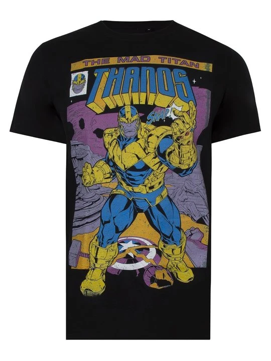 Zdjęcie produktu T-shirt z nadrukiem Marvel czarny