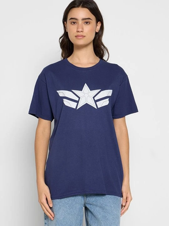 Zdjęcie produktu T-shirt z nadrukiem Marvel granatowy