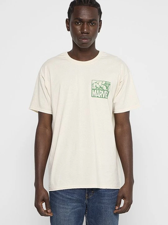 Zdjęcie produktu T-shirt z nadrukiem Marvel beżowy