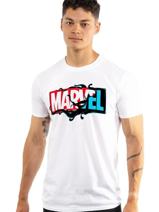 Zdjęcie produktu T-shirt z nadrukiem Marvel biały