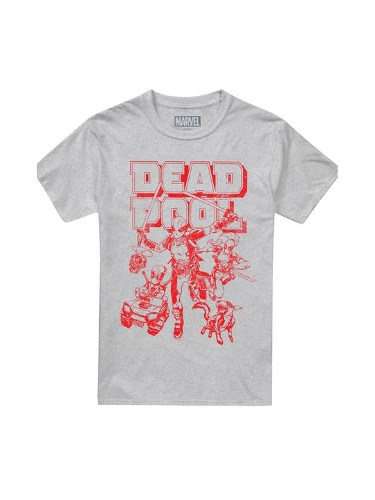 Zdjęcie produktu T-shirt z nadrukiem Marvel jasnoszary melanż