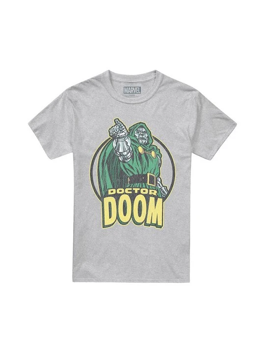 Zdjęcie produktu T-shirt z nadrukiem Marvel jasnoszary melanż