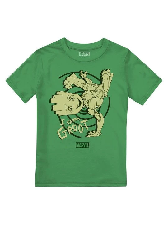 Zdjęcie produktu T-shirt z nadrukiem Marvel zielony
