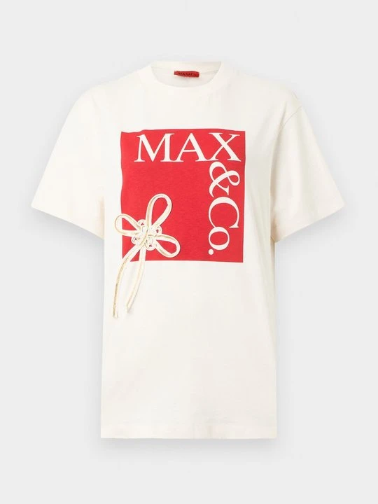 Zdjęcie produktu T-shirt z nadrukiem MAX&Co. biały