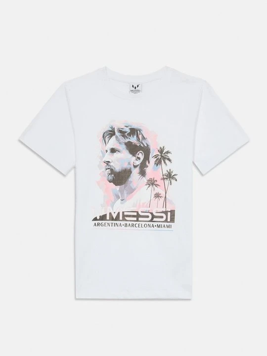 Zdjęcie produktu T-shirt z nadrukiem Messi biały