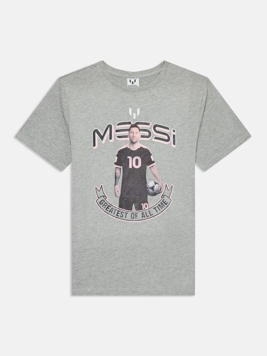 Zdjęcie produktu T-shirt z nadrukiem Messi szary