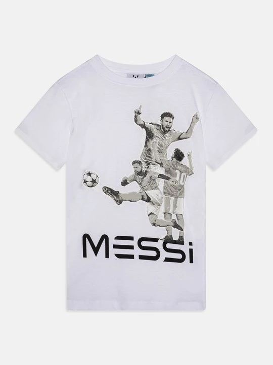 Zdjęcie produktu T-shirt z nadrukiem Messi biały