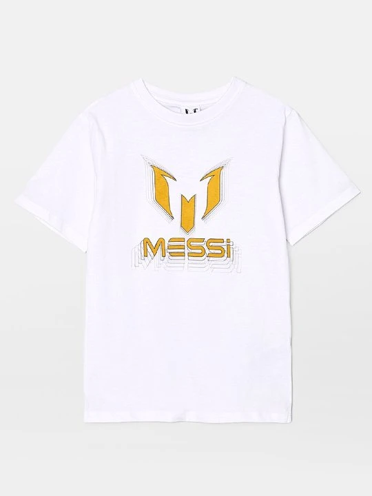 Zdjęcie produktu T-shirt z nadrukiem Messi biały