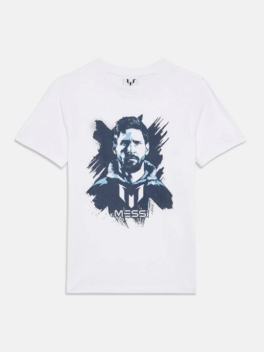 Zdjęcie produktu T-shirt z nadrukiem Messi biały