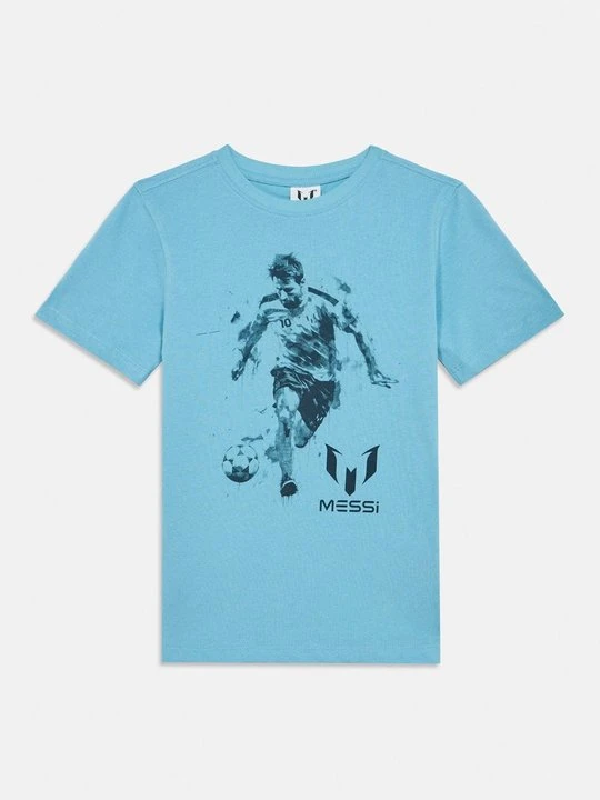 Zdjęcie produktu T-shirt z nadrukiem Messi jasnoniebieski