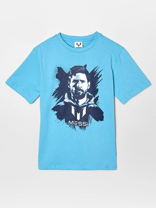 Zdjęcie produktu T-shirt z nadrukiem Messi jasnoniebieski