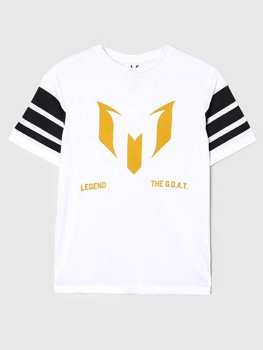 Zdjęcie produktu T-shirt z nadrukiem Messi biały