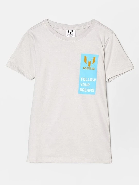 Zdjęcie produktu T-shirt z nadrukiem Messi szary