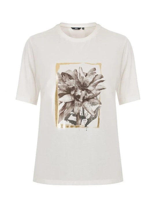 Zdjęcie produktu T-shirt z nadrukiem Mexx beżowy