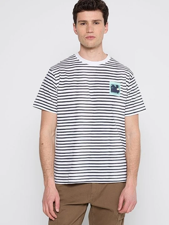 Zdjęcie produktu T-shirt z nadrukiem Mexx granatowy