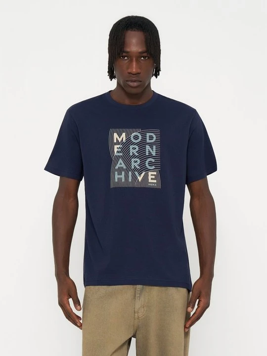 Zdjęcie produktu T-shirt z nadrukiem Mexx granatowy
