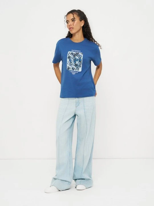 Zdjęcie produktu T-shirt z nadrukiem Mexx granatowy