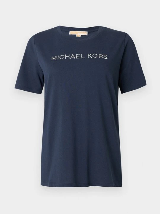Zdjęcie produktu T-shirt z nadrukiem Michael Kors granatowy