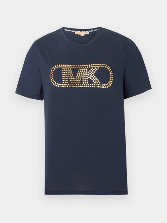 Zdjęcie produktu T-shirt z nadrukiem Michael Kors granatowy