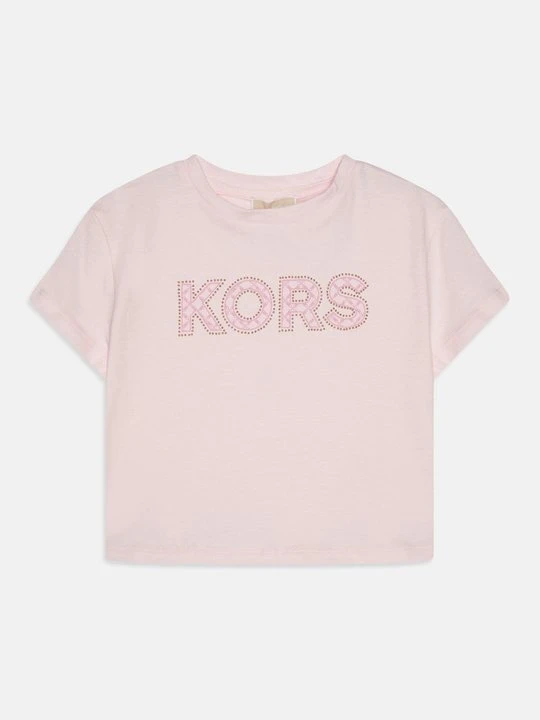 Zdjęcie produktu T-shirt z nadrukiem Michael Kors jasnoróżowy
