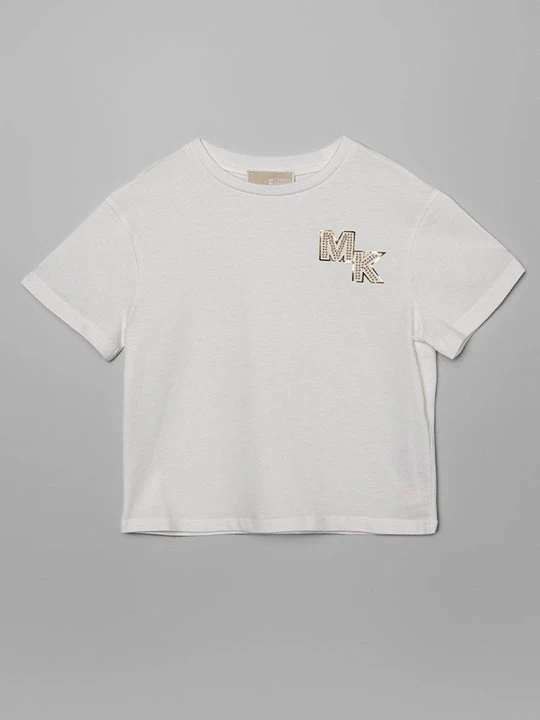 Zdjęcie produktu T-shirt z nadrukiem Michael Kors mleczny