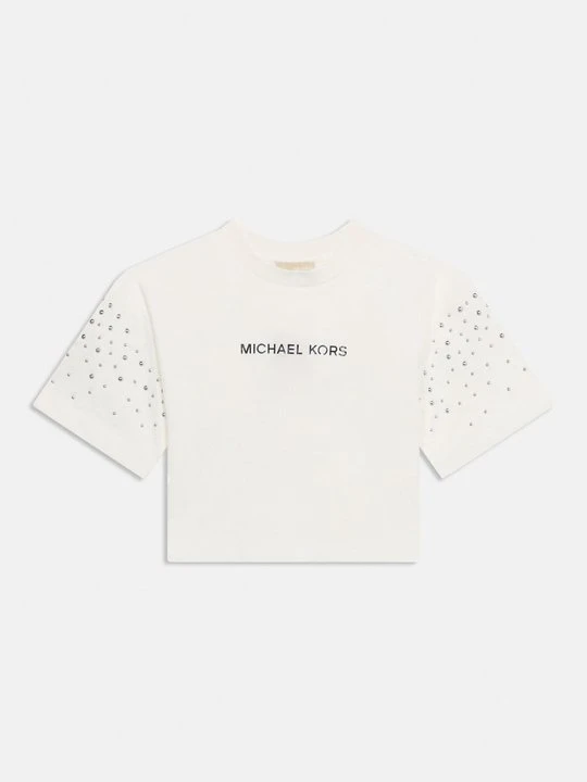 Zdjęcie produktu T-shirt z nadrukiem Michael Kors mleczny