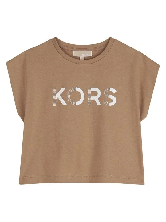 Zdjęcie produktu T-shirt z nadrukiem Michael Kors brązowy
