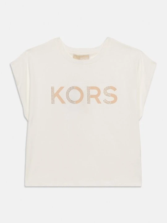 Zdjęcie produktu T-shirt z nadrukiem Michael Kors mleczny