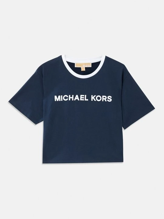 Zdjęcie produktu T-shirt z nadrukiem Michael Kors granatowy