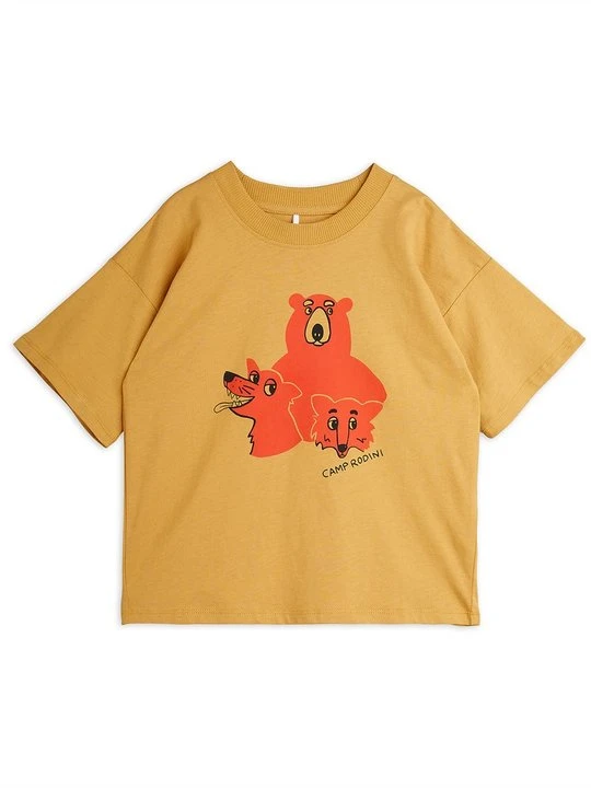 Zdjęcie produktu T-shirt z nadrukiem Mini Rodini beżowy