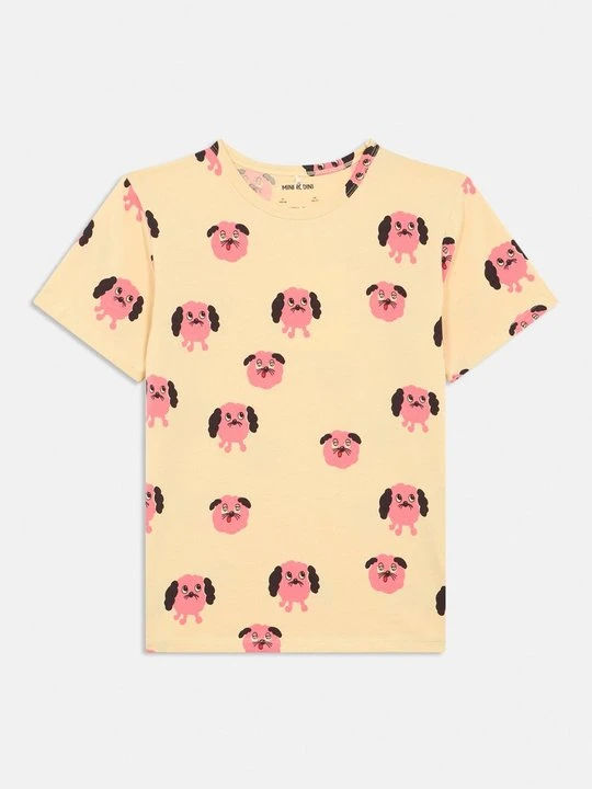 Zdjęcie produktu T-shirt z nadrukiem Mini Rodini żółty