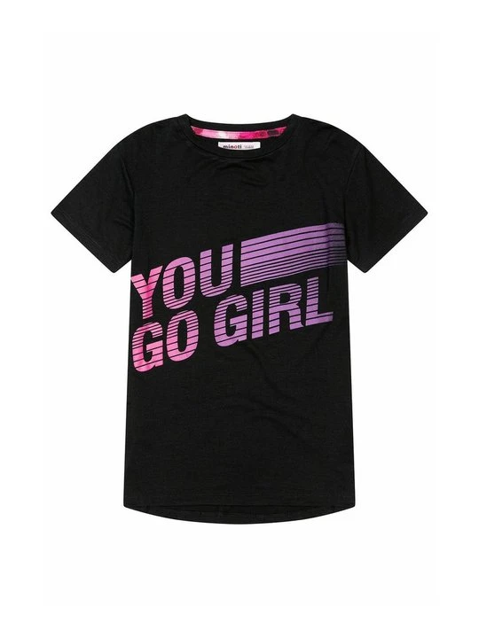 Zdjęcie produktu T-shirt z nadrukiem MINOTI czarny
