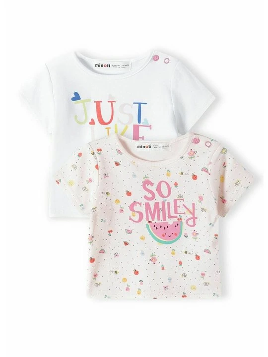 Zdjęcie produktu T-shirt z nadrukiem MINOTI jasnoróżowy