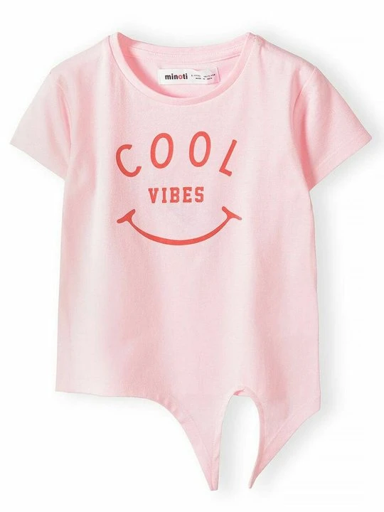 Zdjęcie produktu T-shirt z nadrukiem MINOTI różowy neon